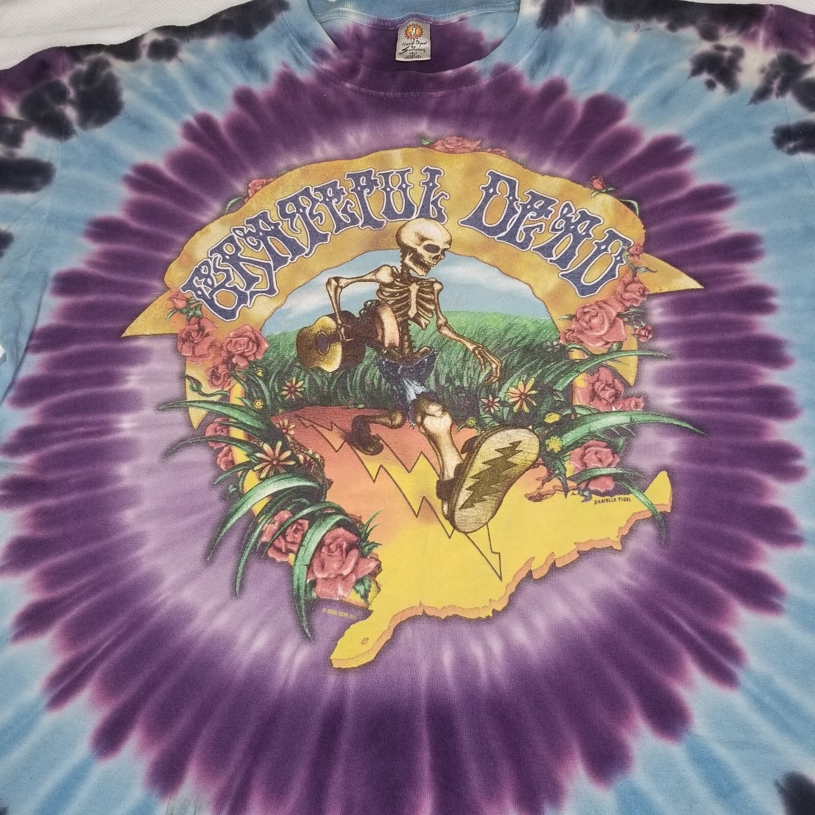 Grateful Dead 2006 Coast to Coast Tie Dye T Shirt Large Sundog Hippie Festival gallery