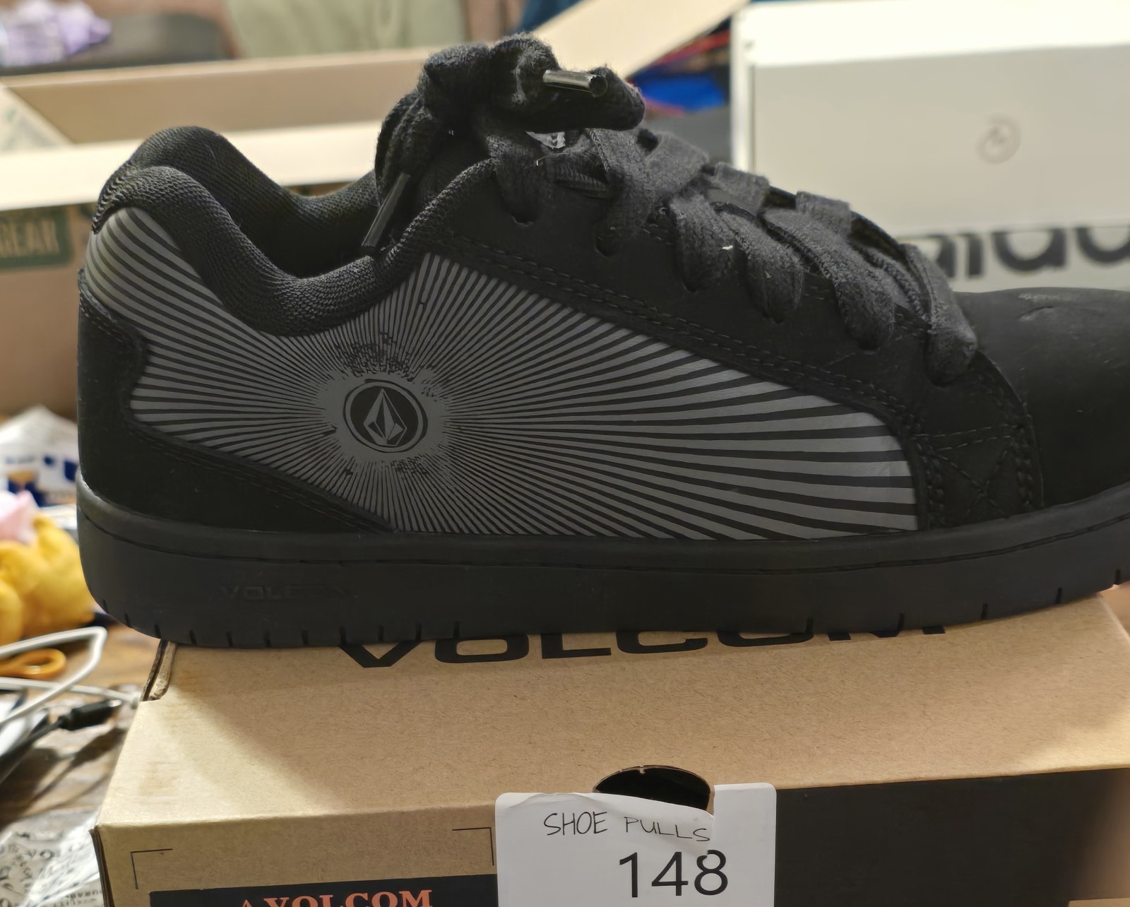 Volcom Stone Op Art Nubuck Composite Toe Black and Dark Grey