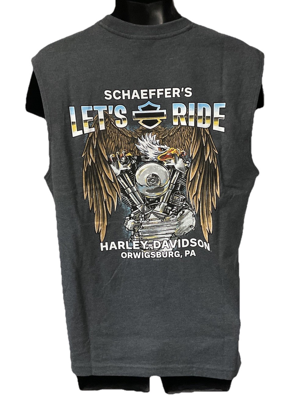 Harley Davidson Men's Down Bike Sleeveless Tank Top Gray 3003035 gallery