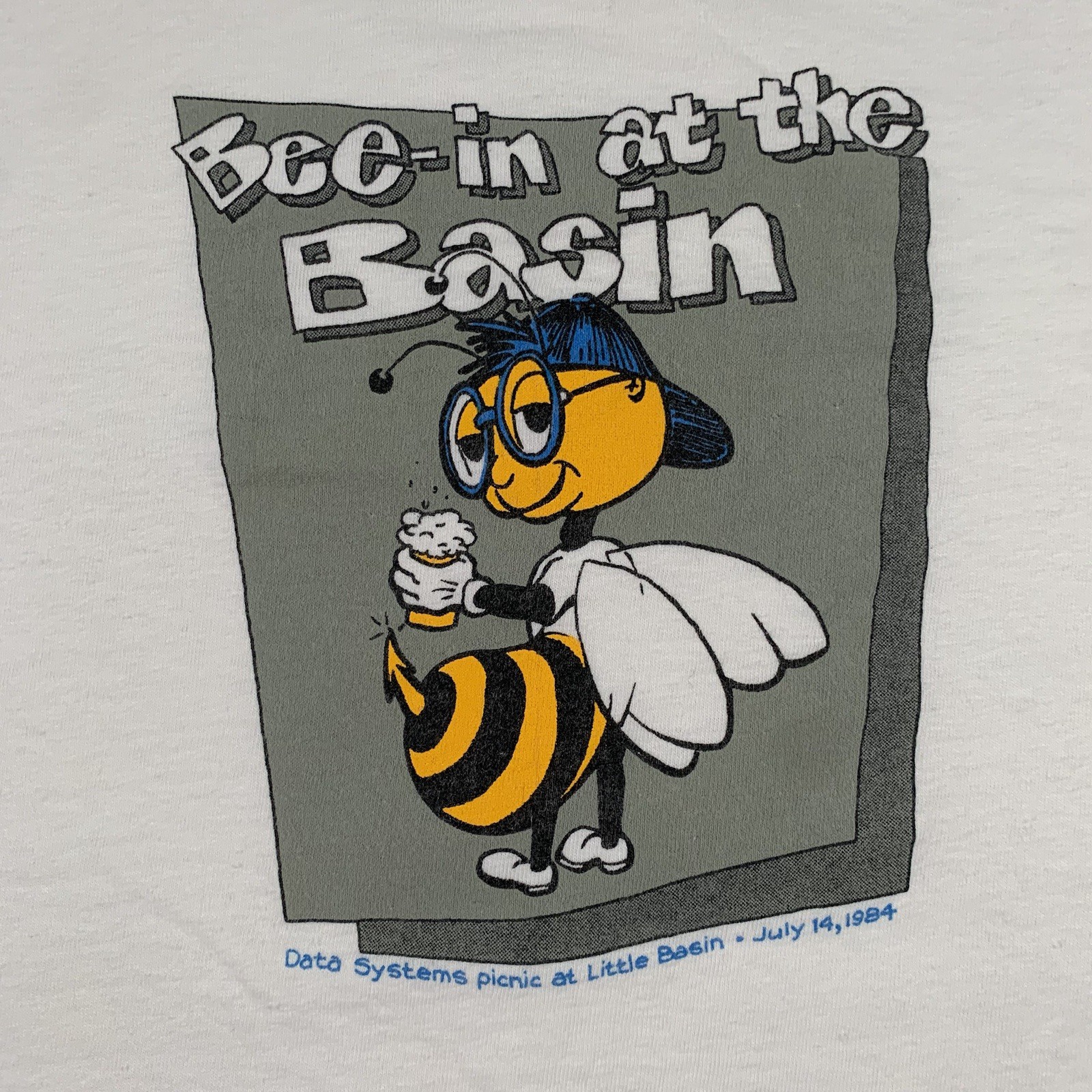 VTG 90s HP Hewlett-Packard Bee Basin T-Shirt Mens XL X-Large Computer Tech gallery