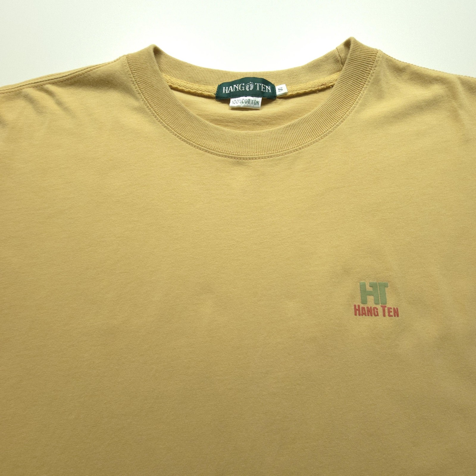 VTG Hang Ten Mens Shirt Small Yellow Basic Quite Surf Logo 90s Beach Hong Kong gallery