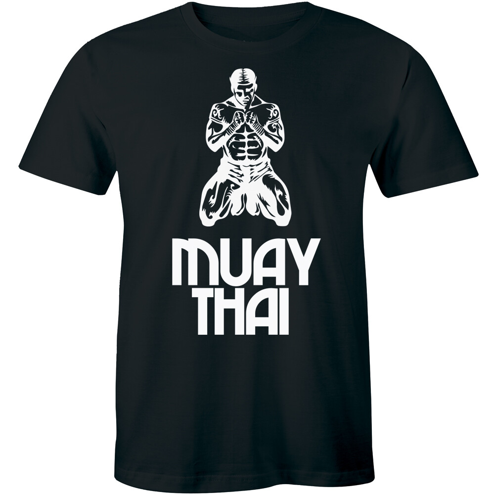 Muay Thai Fighting Shirt Fitness Exercise Training Gym Workout Men’s T-shirt Tee