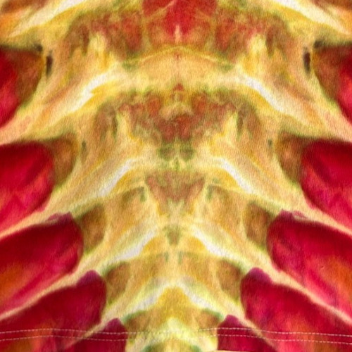 NEW V Roll Ice Tie Dye T-Shirt, Mens XL Tank Top, Red & Gold gallery