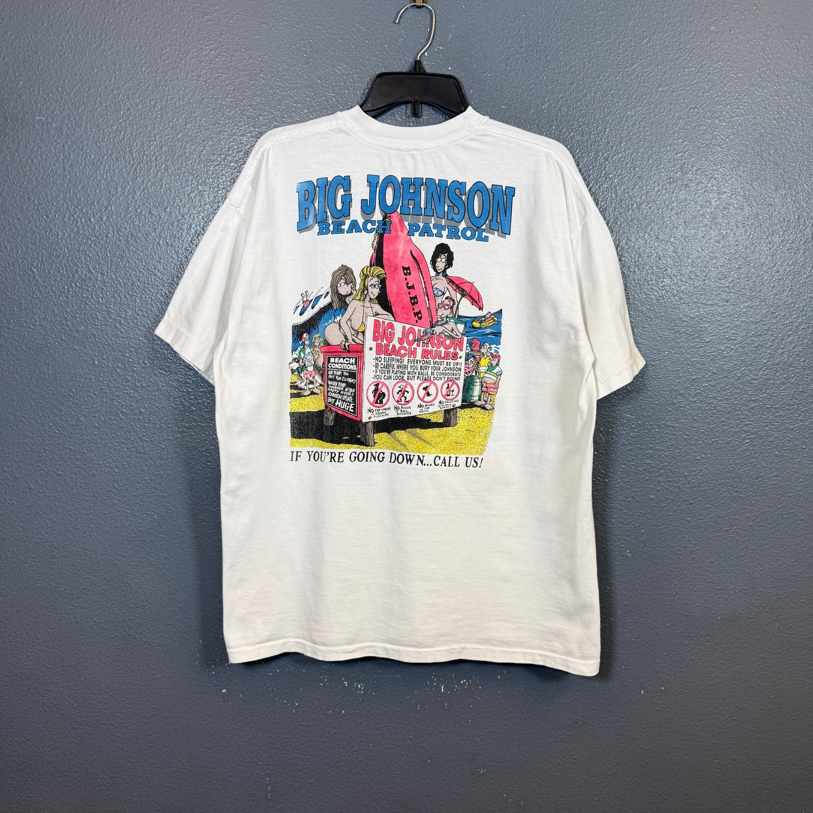 Big Johnson by Oneida Beach Patrol white single stitch vintage 90’ XL t-shirt gallery