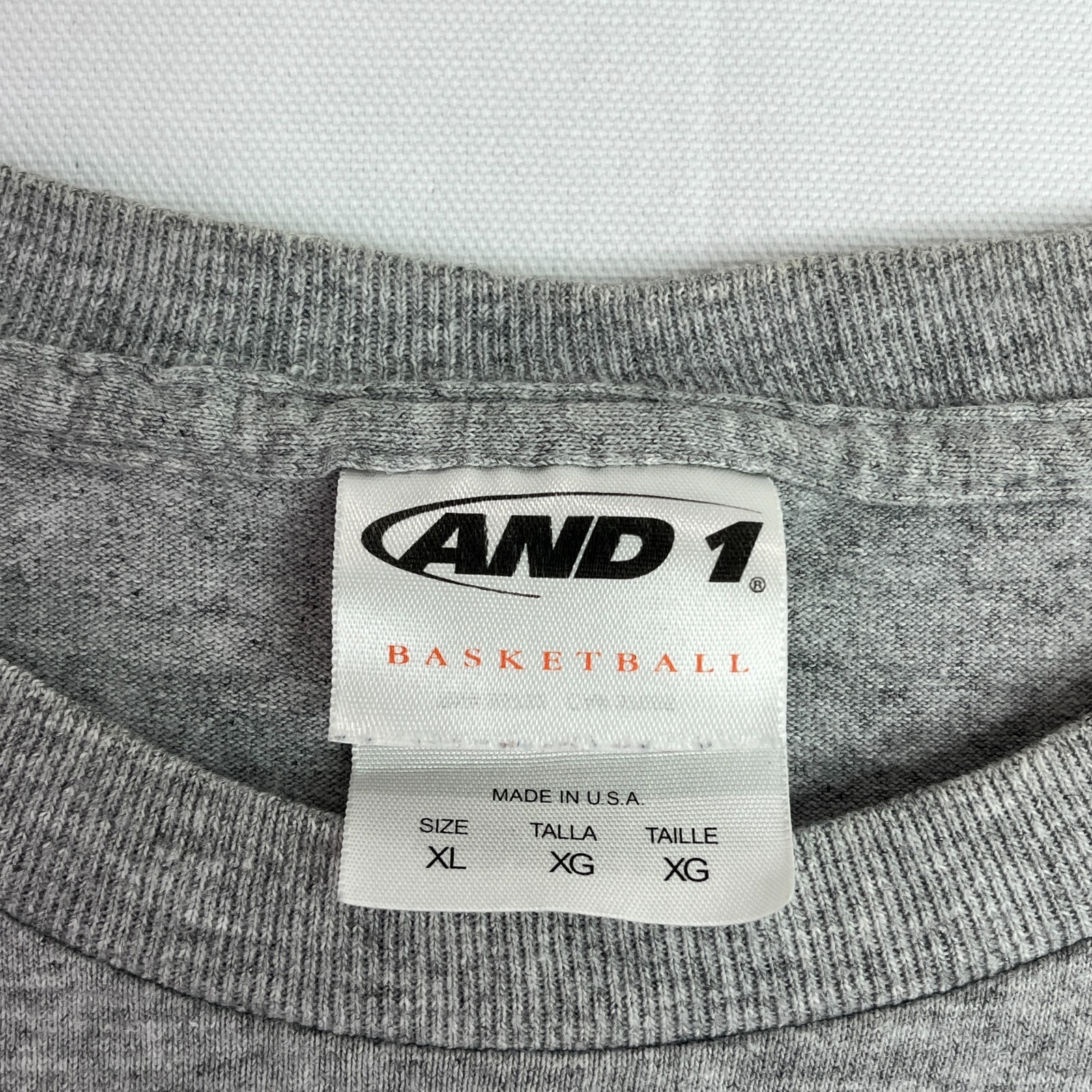 AND1 Basketball Men XL Gray Graphic Tee Athletic Sports Streetwear gallery