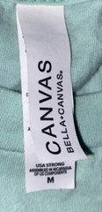 Elephant BELLA + CANVAS Mint Green Live Wo Fear. Love Wo Limits SS T Shirt Sz M