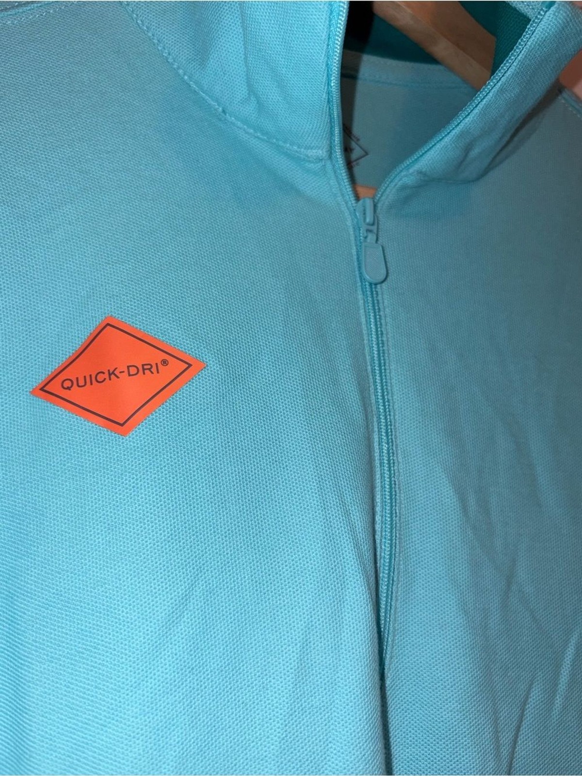 St. John's Bay Long Sleeve Quick Dry Teal Performance Quarter-Zip NWT small gallery