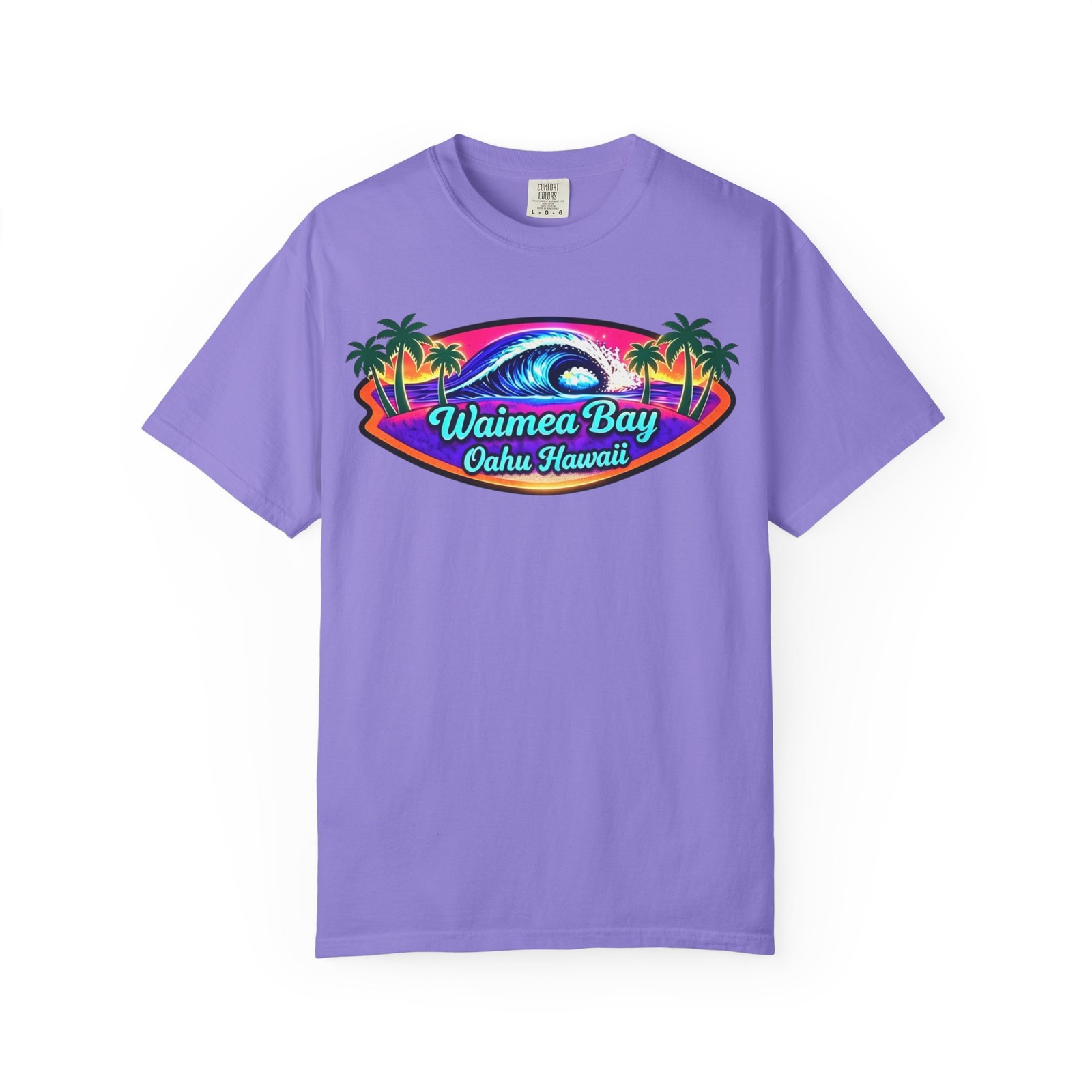 Waimea Bay Oahu Hawaii surfers T-shirt gallery