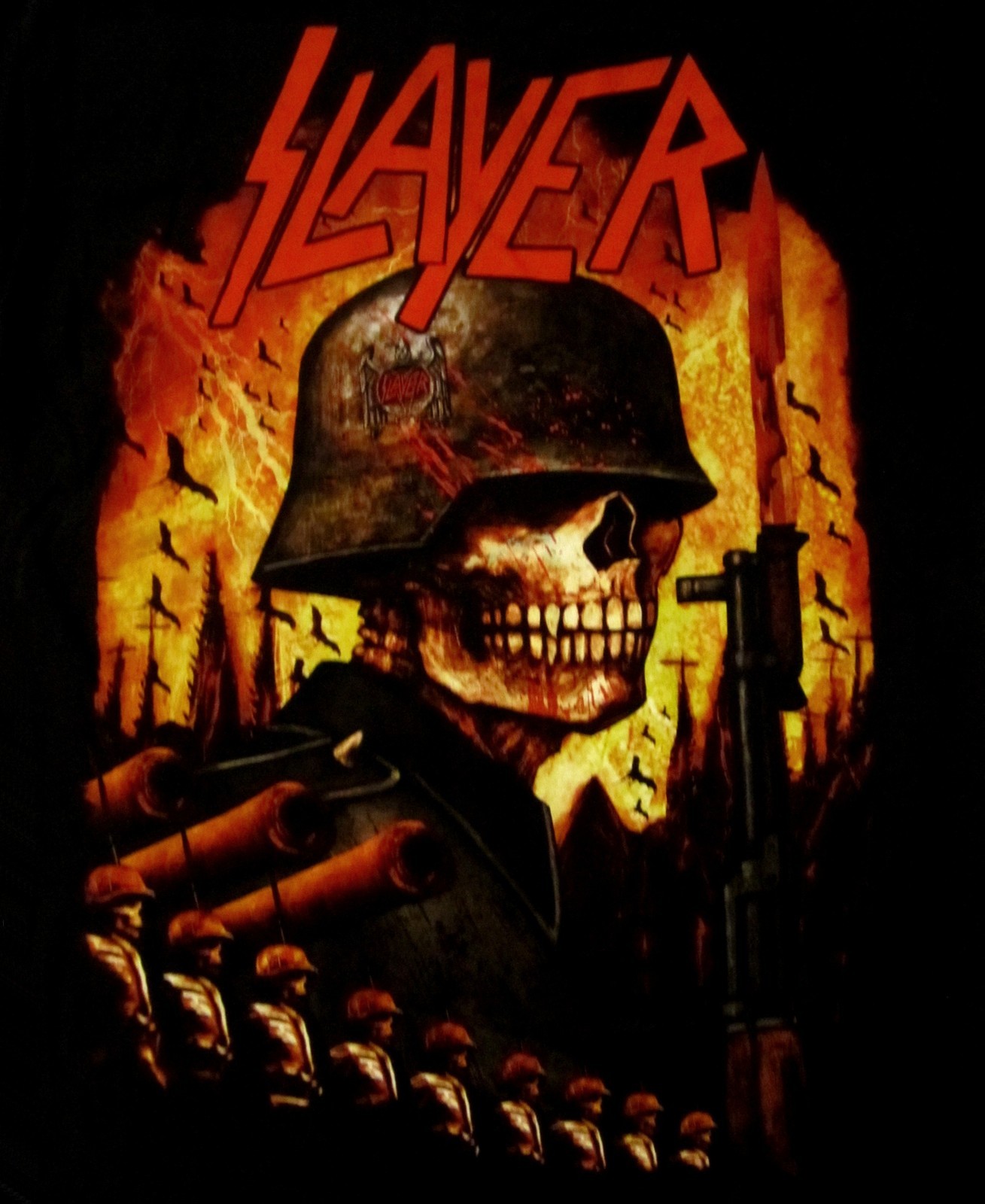 SLAYER cd lgo World Painted Blood INVASION Official 2-Sided SHIRT SMALL New oop gallery