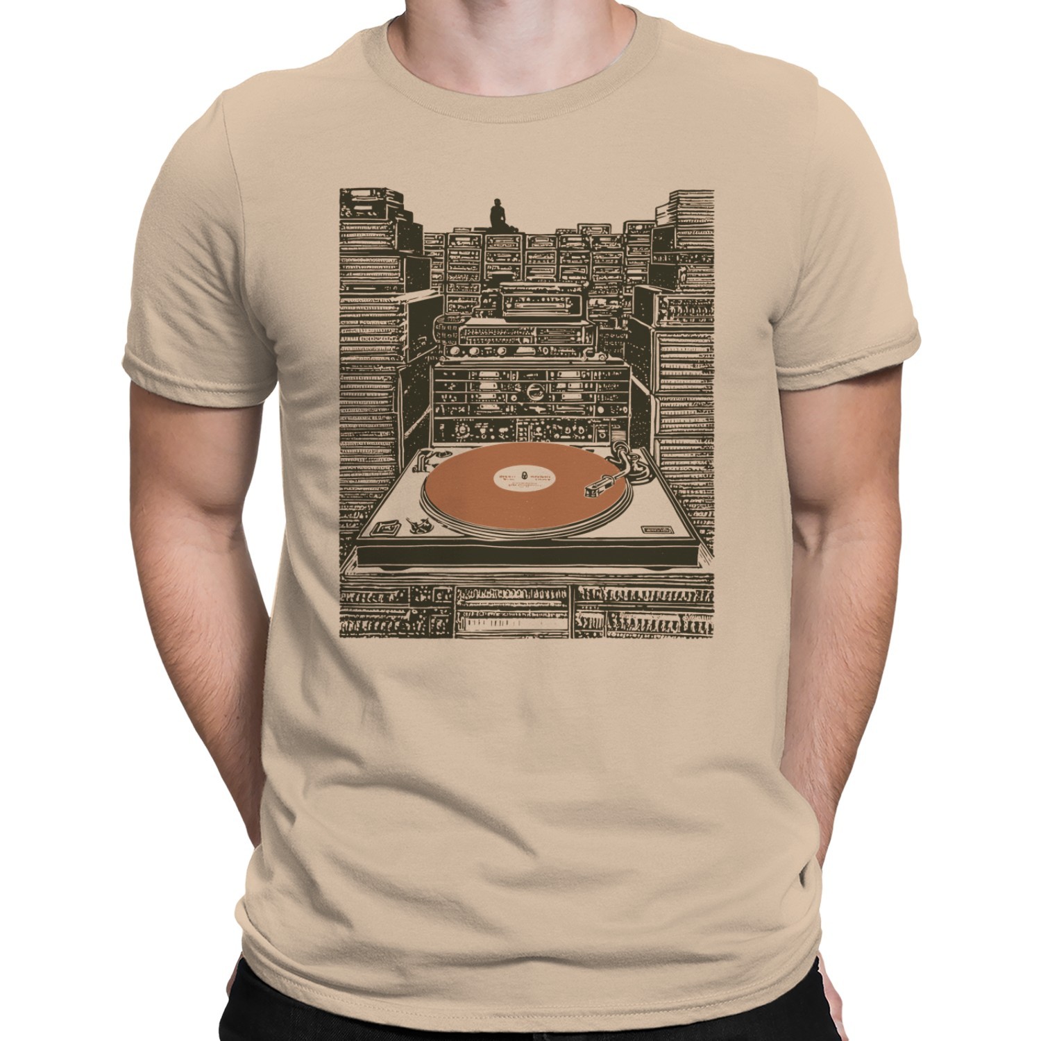 Vintage DJ Vinyl Turntable Men's T-shirt gallery
