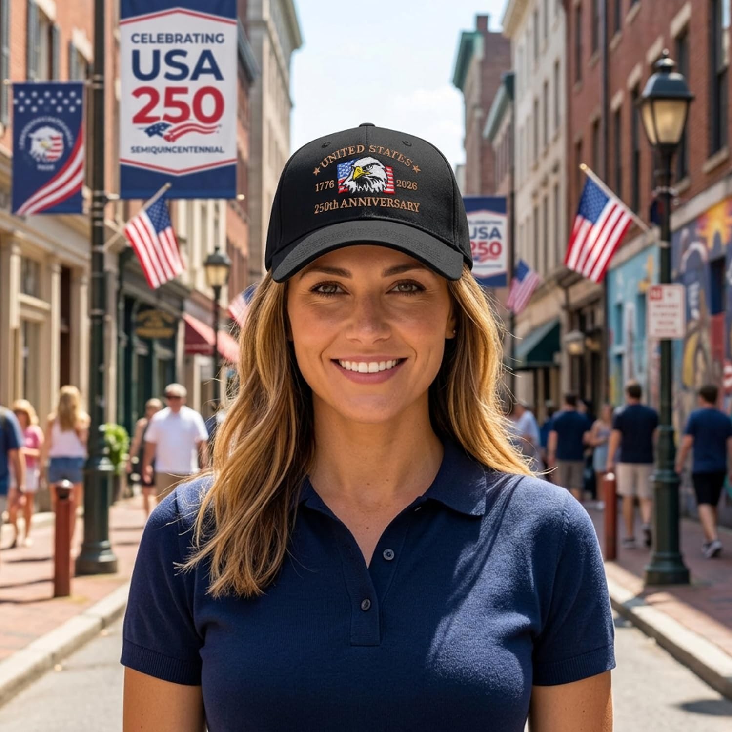 250th Anniversary USA Hat Embroidered American Flag Classic Patriotic Basebal... gallery