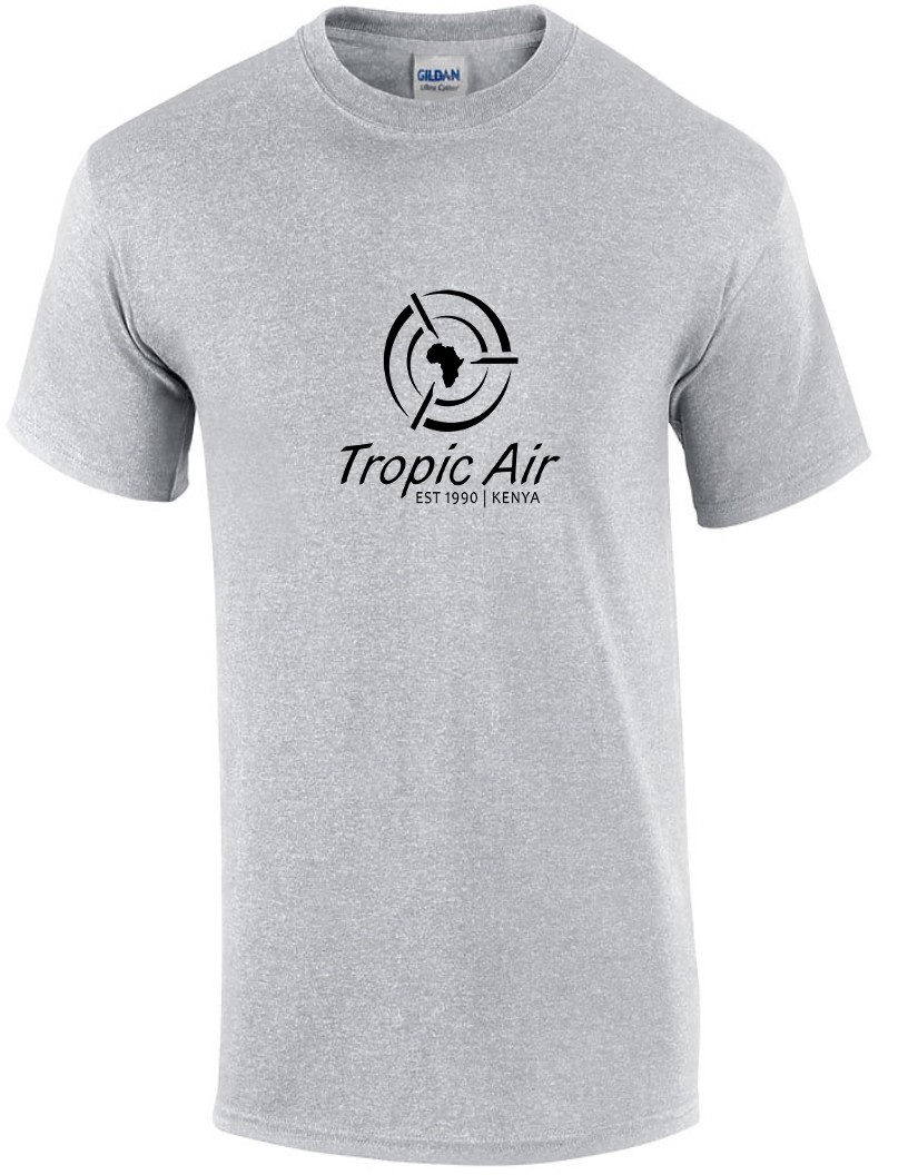 Tropic Air Kenya Black Logo Kenyan African Cotton Sport Gray T-shirt gallery