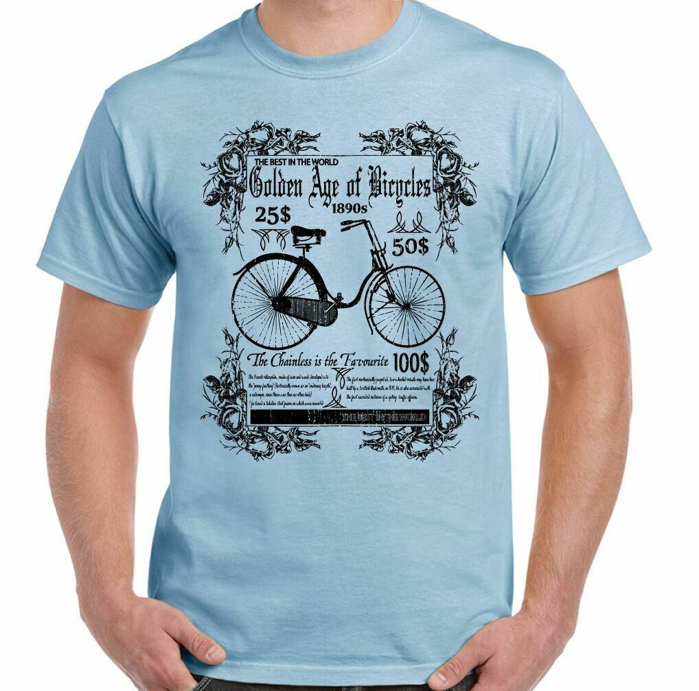 THE Golden Age Of Bicycles Mens Funny Cycling T-Shirt Bike Cycle MTB Road Racer gallery