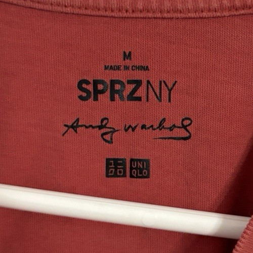 Uniqlo, Men Short Sleeve SPRZ NY Red Black $ Andy Warhol Shirt Top, Medium gallery