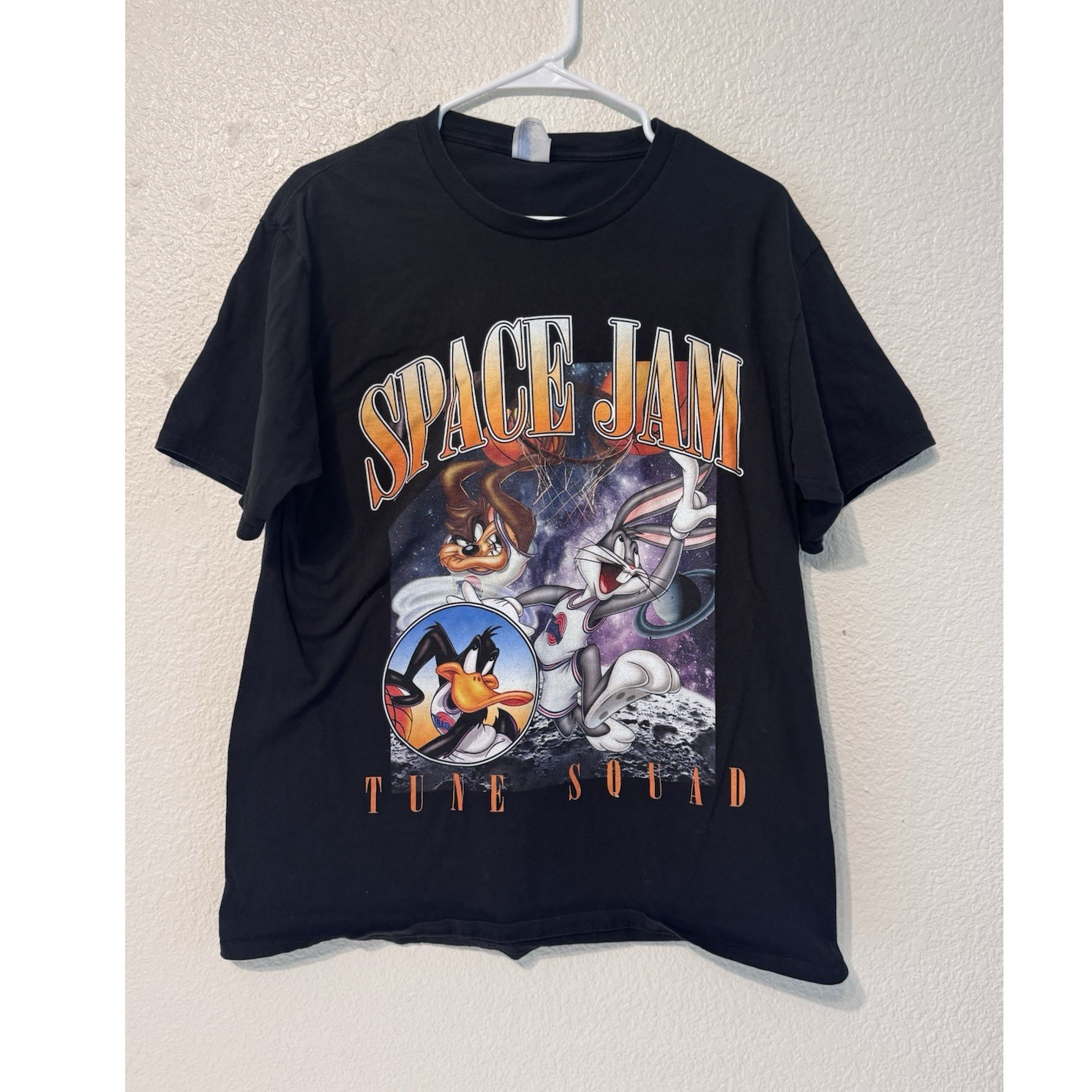 Port & Company Fan Favorite Men's L Black Space Jam Tune Squad Graphic Tee gallery