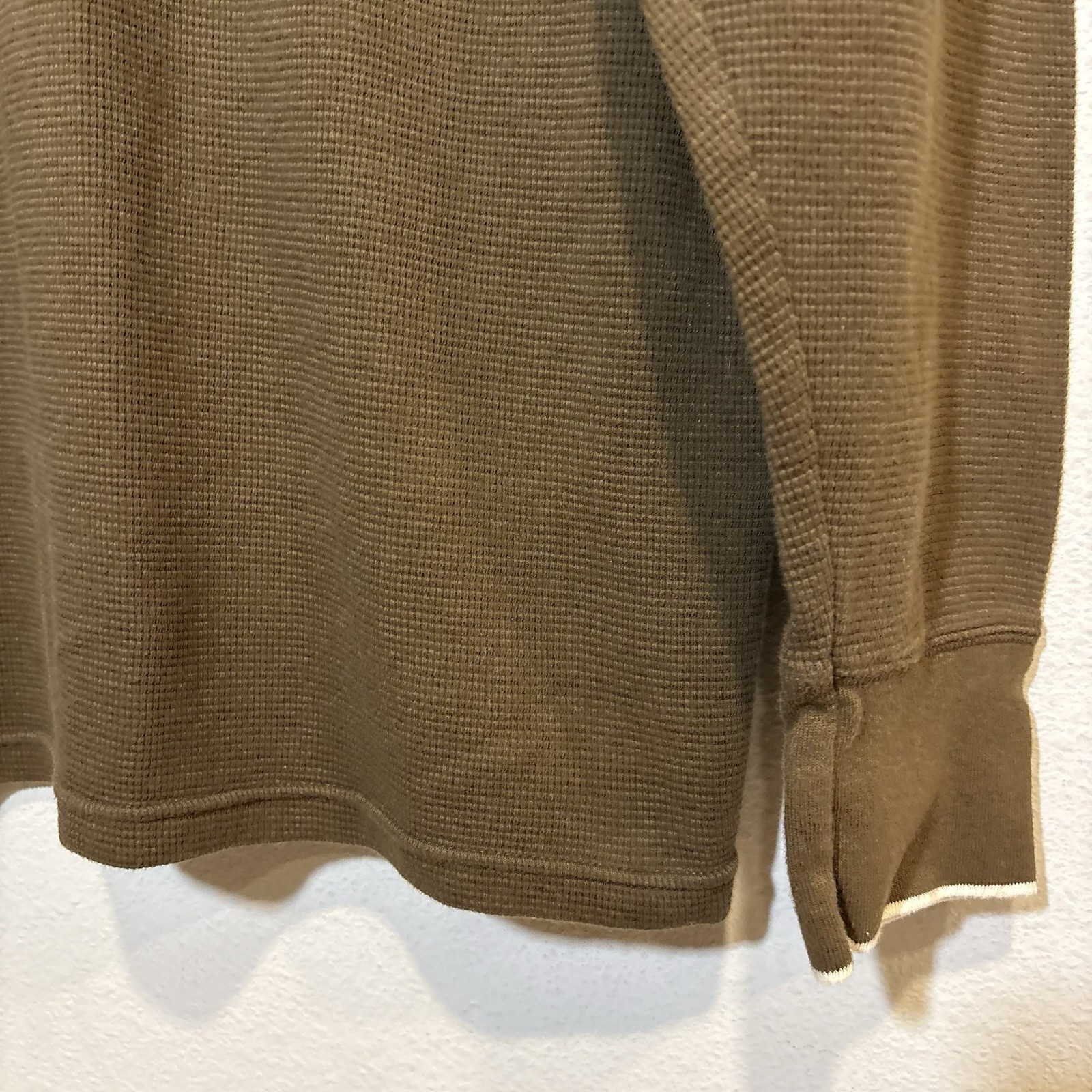 Polo Ralph Lauren Men Long Sleeve Waffle Knit Thermal Shirt XL Olive Green Pony gallery