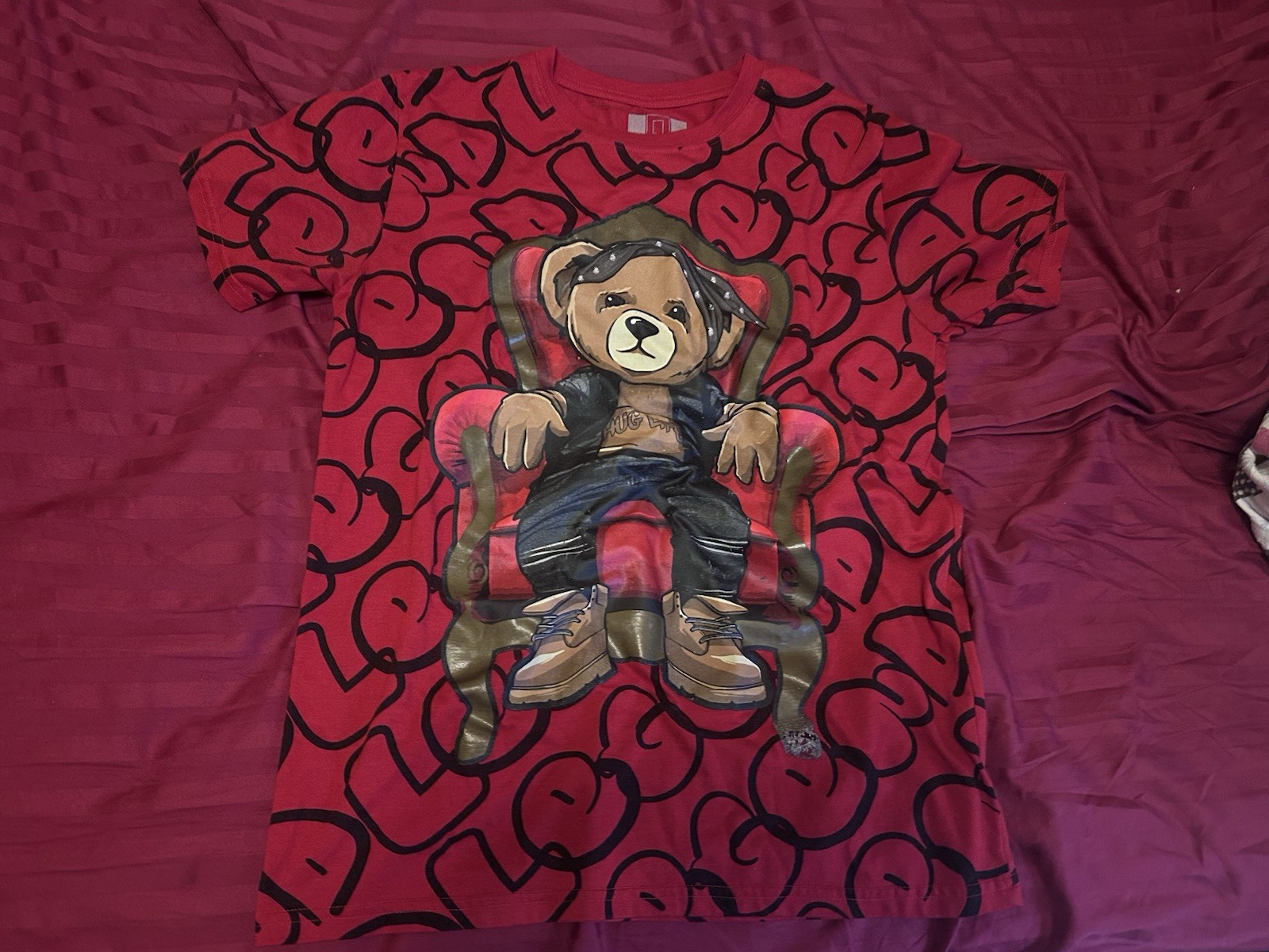 Bailey Apparel Hustle Bear T Shirt Mens M Red Graphic Legend