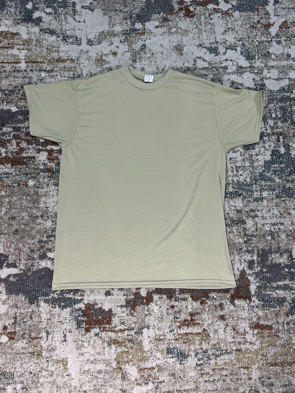 Vintage Military Issue Blank T Shirt Mens XL Desert Sand