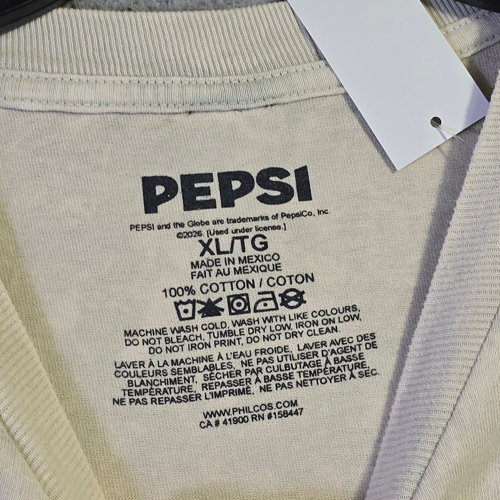 Pepsi Shirt Mens Extra Large XL White Logo 90s 80s Retro Soda Pop Casual NWT gallery