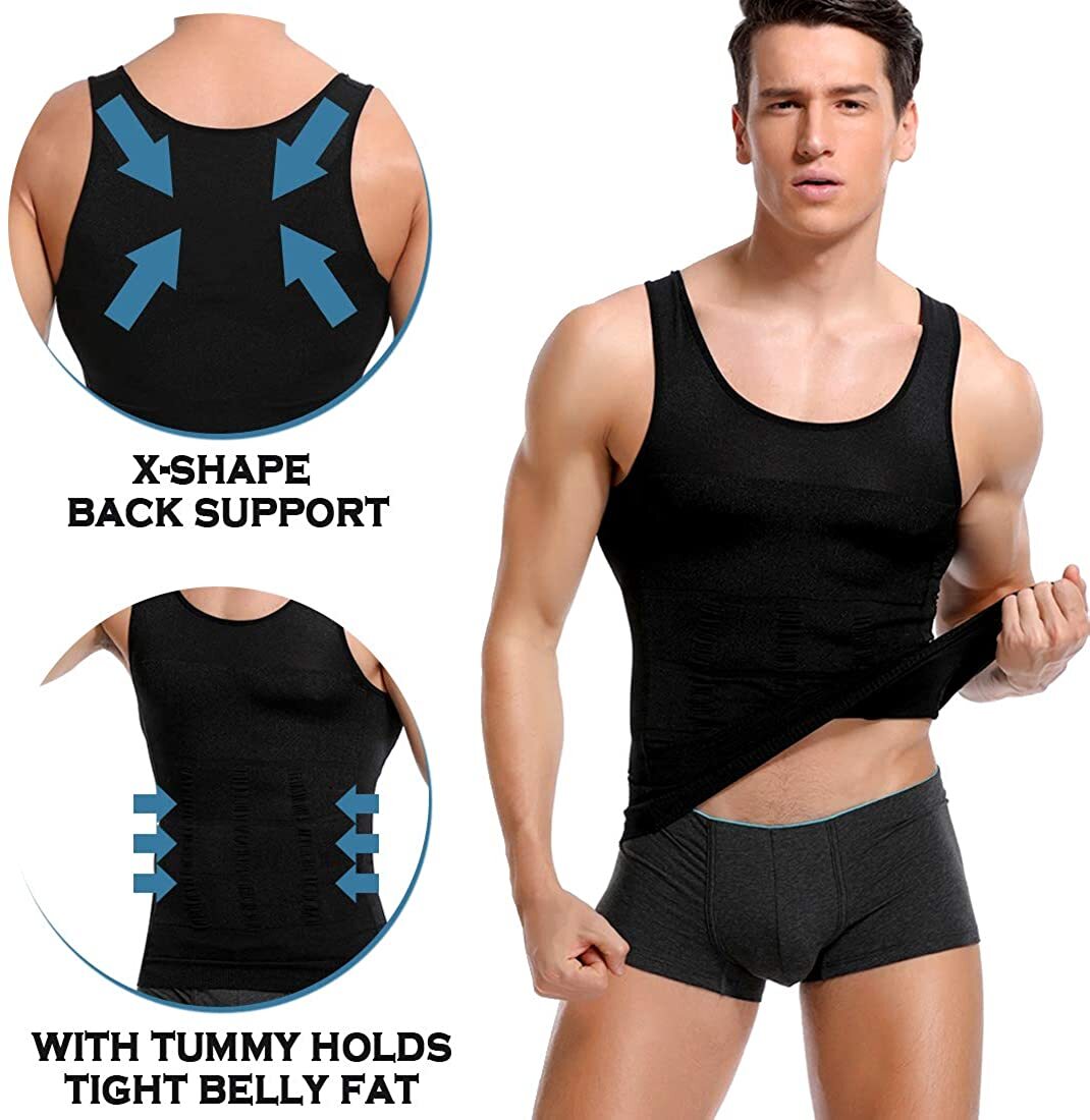 Men's Cool Dry Short Sleeve Compression Shirts Sports Baselayer Workout Tank Top gallery