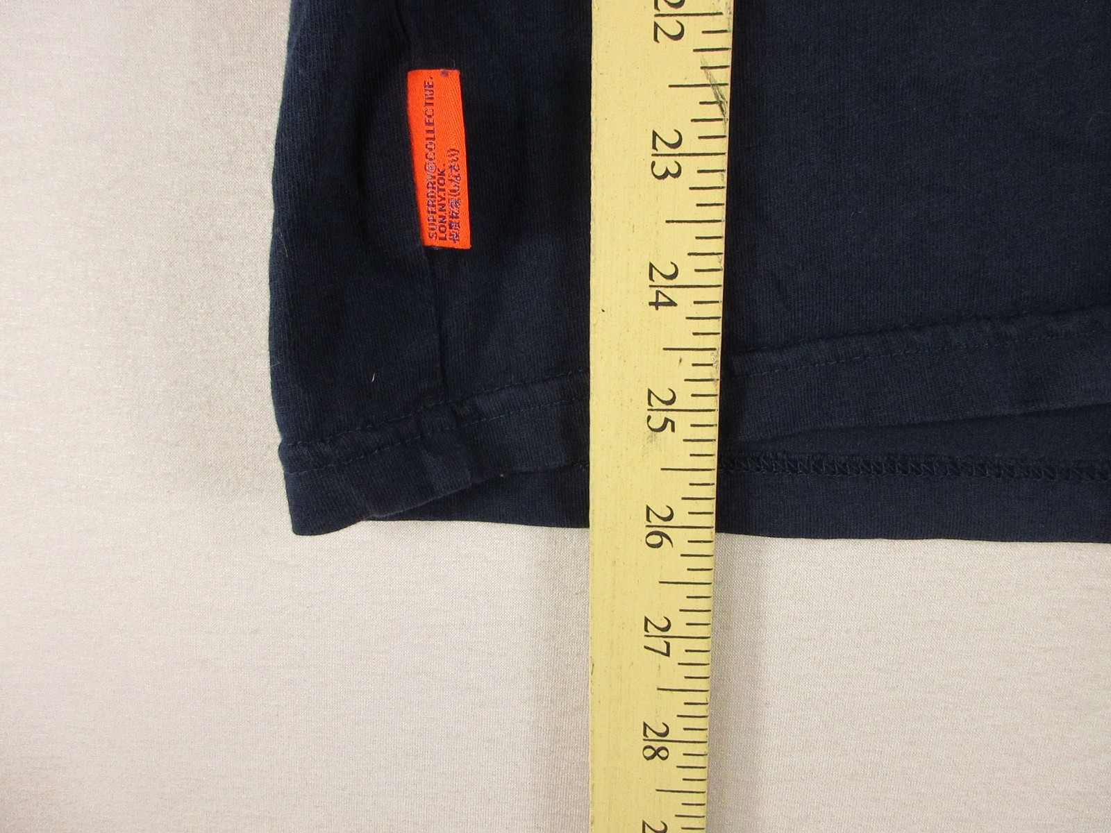 Superdry Tee Mens L Navy Short Sleeve Logo Crewneck Collective Worldwide T-Shirt gallery