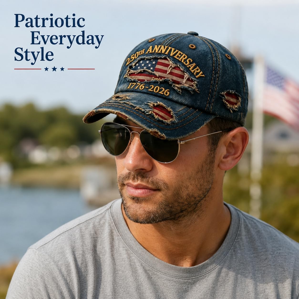 USA 250th Anniversary Hat 1776-2026 – 250 Anniversary USA Hat America 250 Hat... gallery