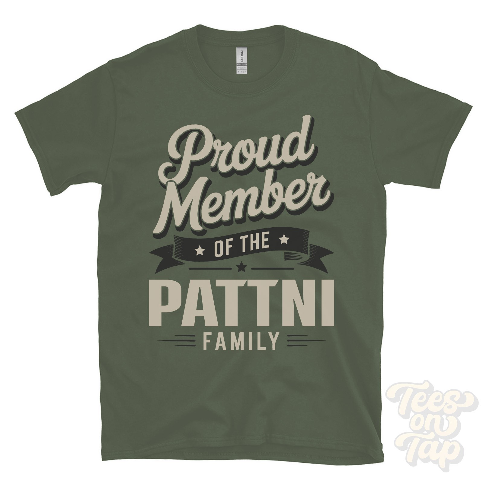 PROUD MEMBER OF THE PATTNI FAMILY T-SHIRT surname last name heritage ancestry