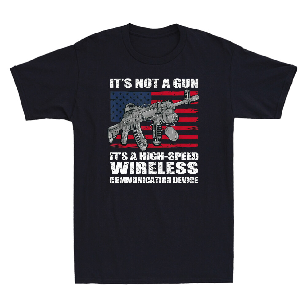 It’s Not A Gun It’s A Wireless Communication Device Funny Vintage Men’s T-Shirt