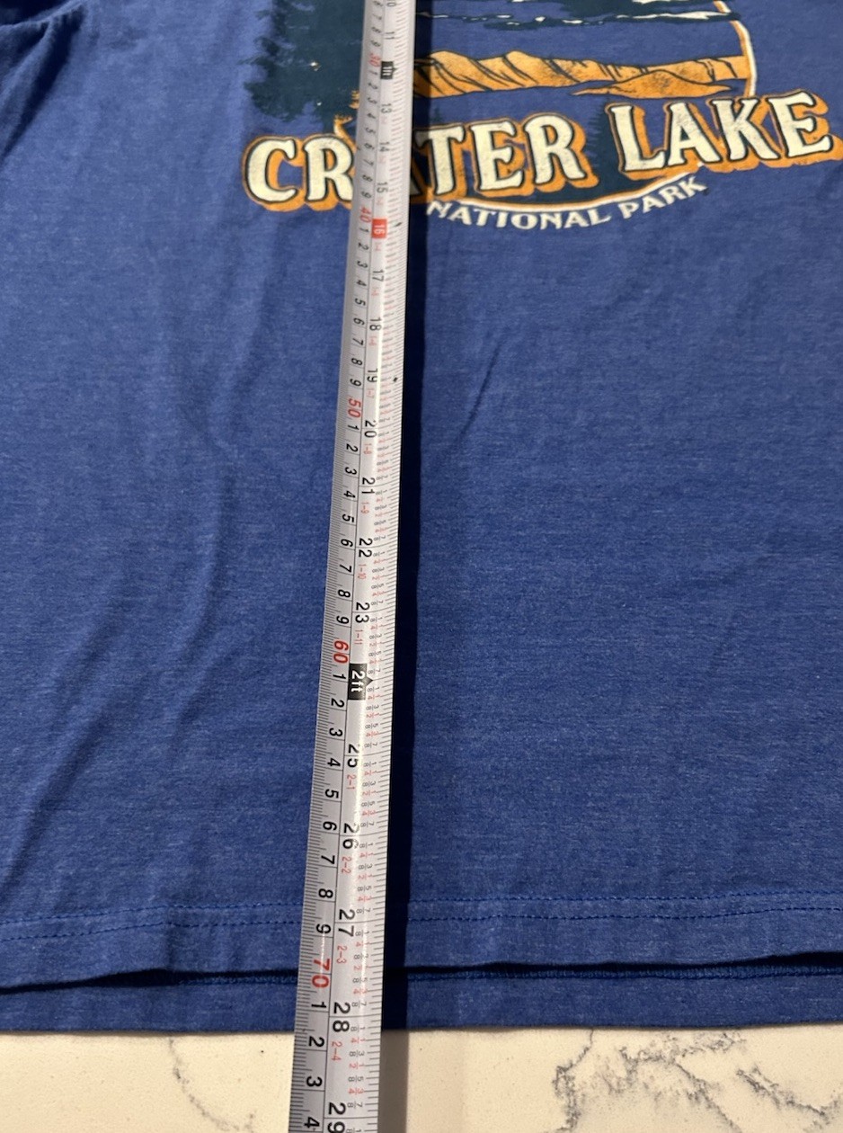 Crater Lake National Park Graphic Blue T-Shirt, Adult Large gallery