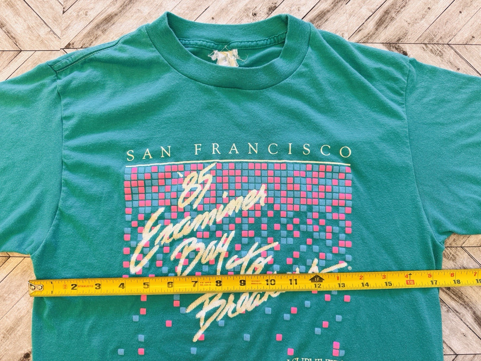 VTG San Francisco Marathon Mens Small Green Running Race Streetwear Classic 80s gallery