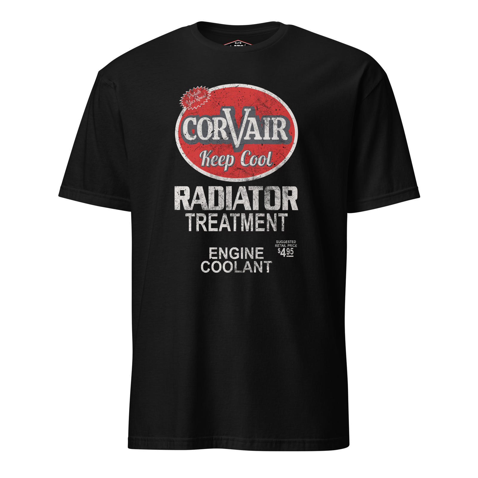 Funny Corvair Radiator Distressed Short-Sleeve T-Shirt gallery