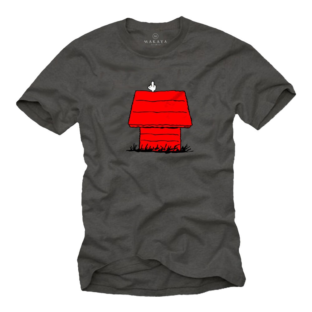 Lustige Comic Herren T-Shirt mit Mittel Finger – Cooles Männer Nerd Gamer Shirt