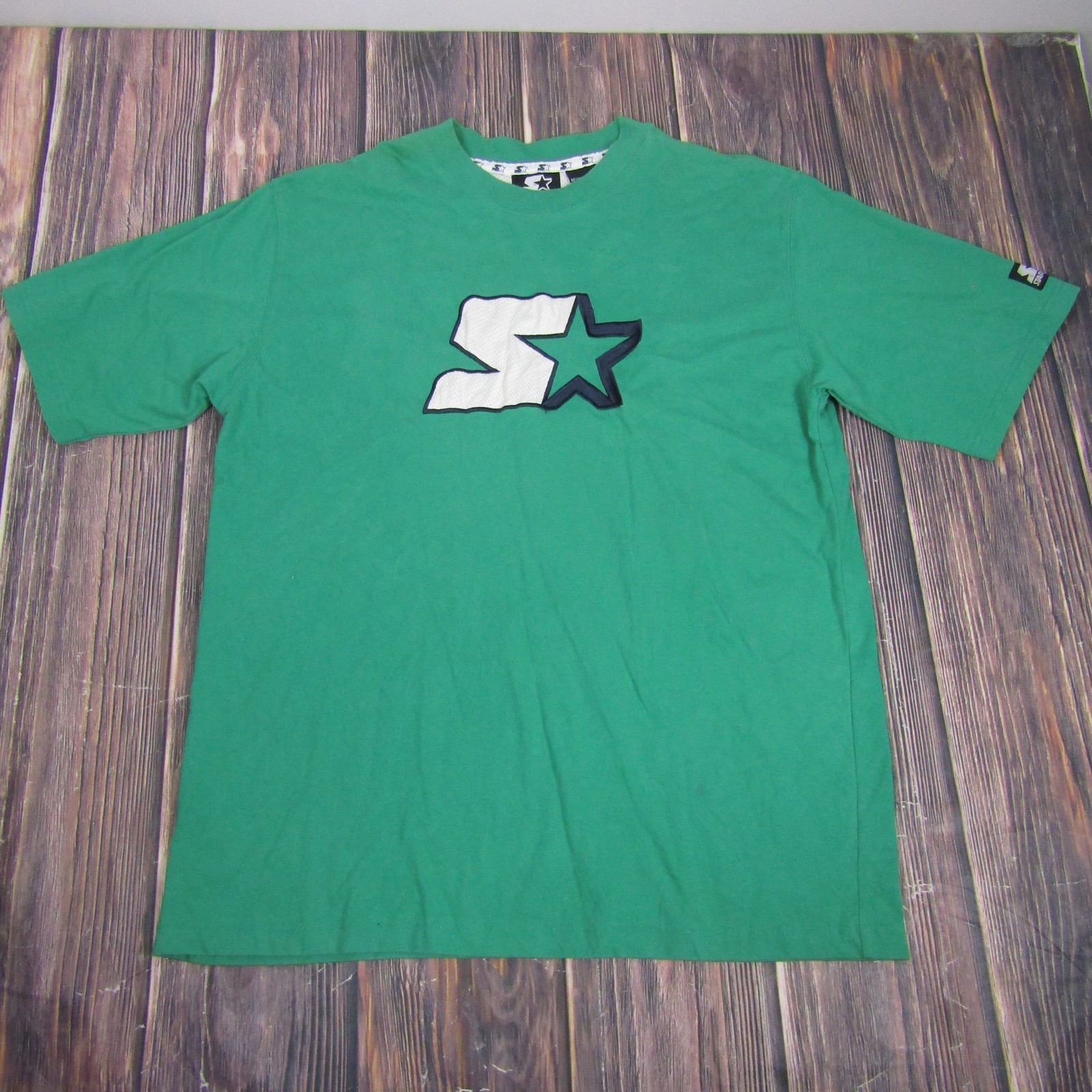 Starter Shirt Mens XL Green Star Logo Short Sleeve Athletic Tee 90s Streetwear gallery