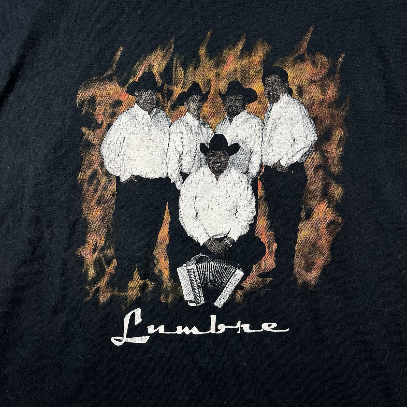 Vintage Grupo Lumbre Shirt Black XL Promo Corridos Norteno Banda Mexican 2000s gallery