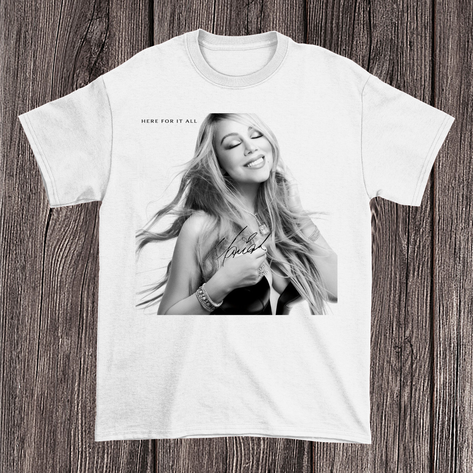 Mariah Carey Unveils Here For It All Album All Size S to 5XL White T-shirt