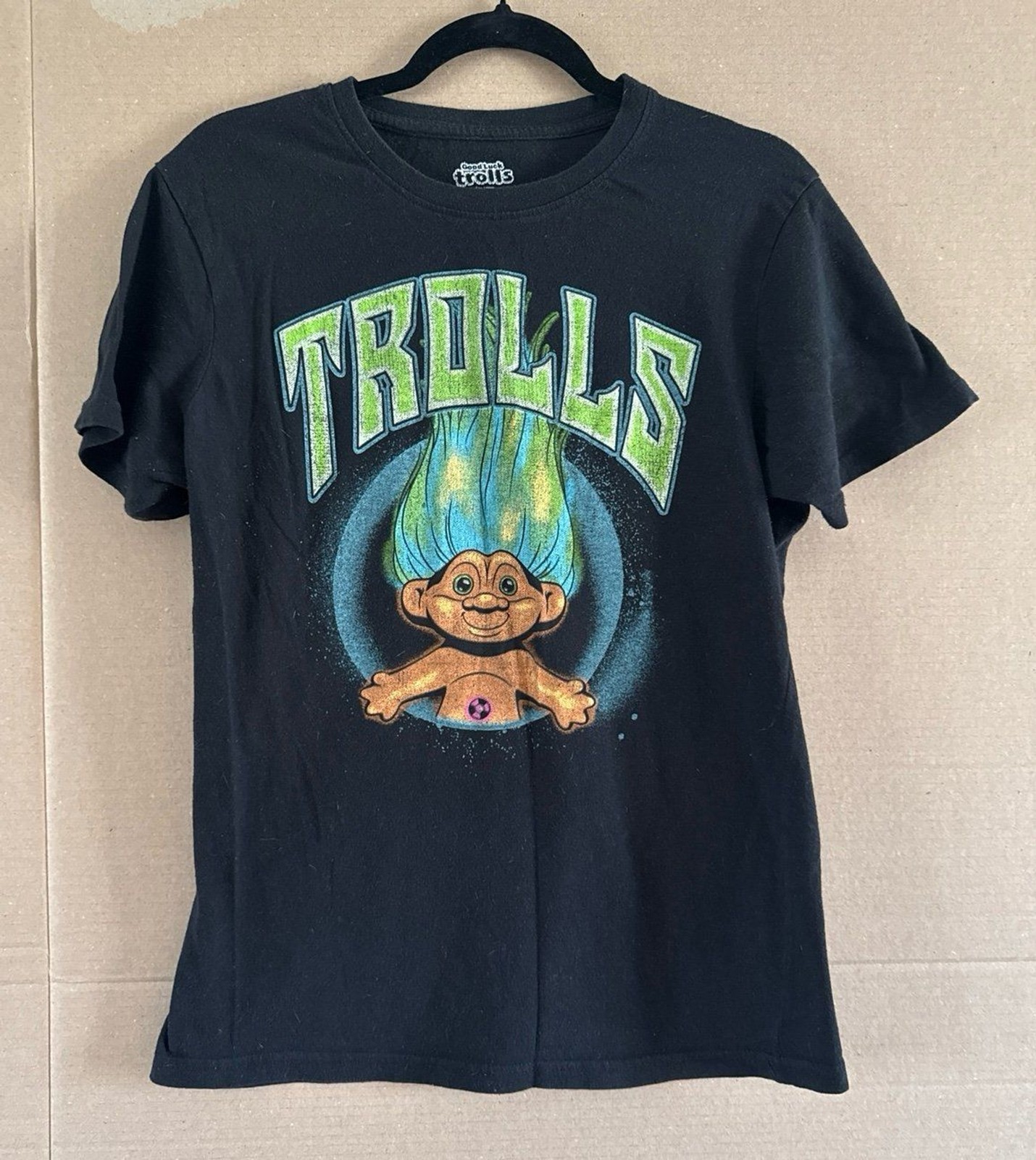Good luck trolls graphic t-shirt top shirt size medium gallery