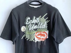 Vintage Ecko Unltd Y2K Graphic Skatebording Hip Hop Black T-Shirt, Size S