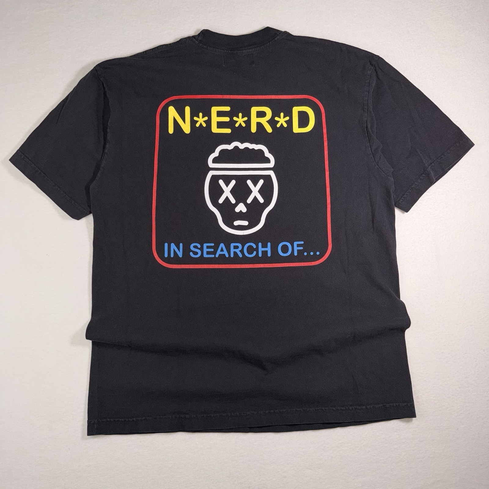 Rare N.E.R.D In Search Of T Shirt Mens L Black Pharrell Williams Band Tee