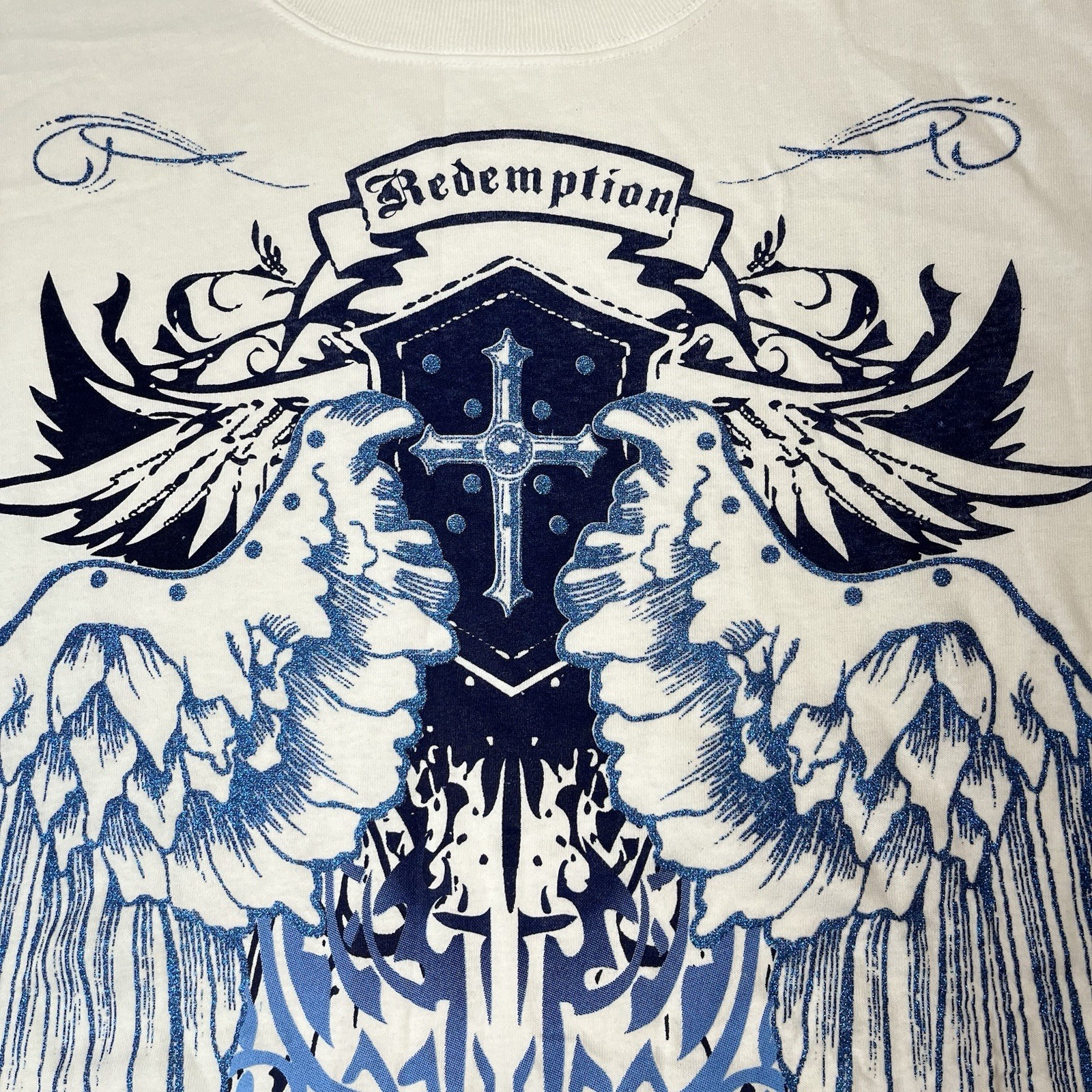 New The Mountain Redemption T-Shirt Men's 3XL White VTG Leather Tag S/S Crew gallery
