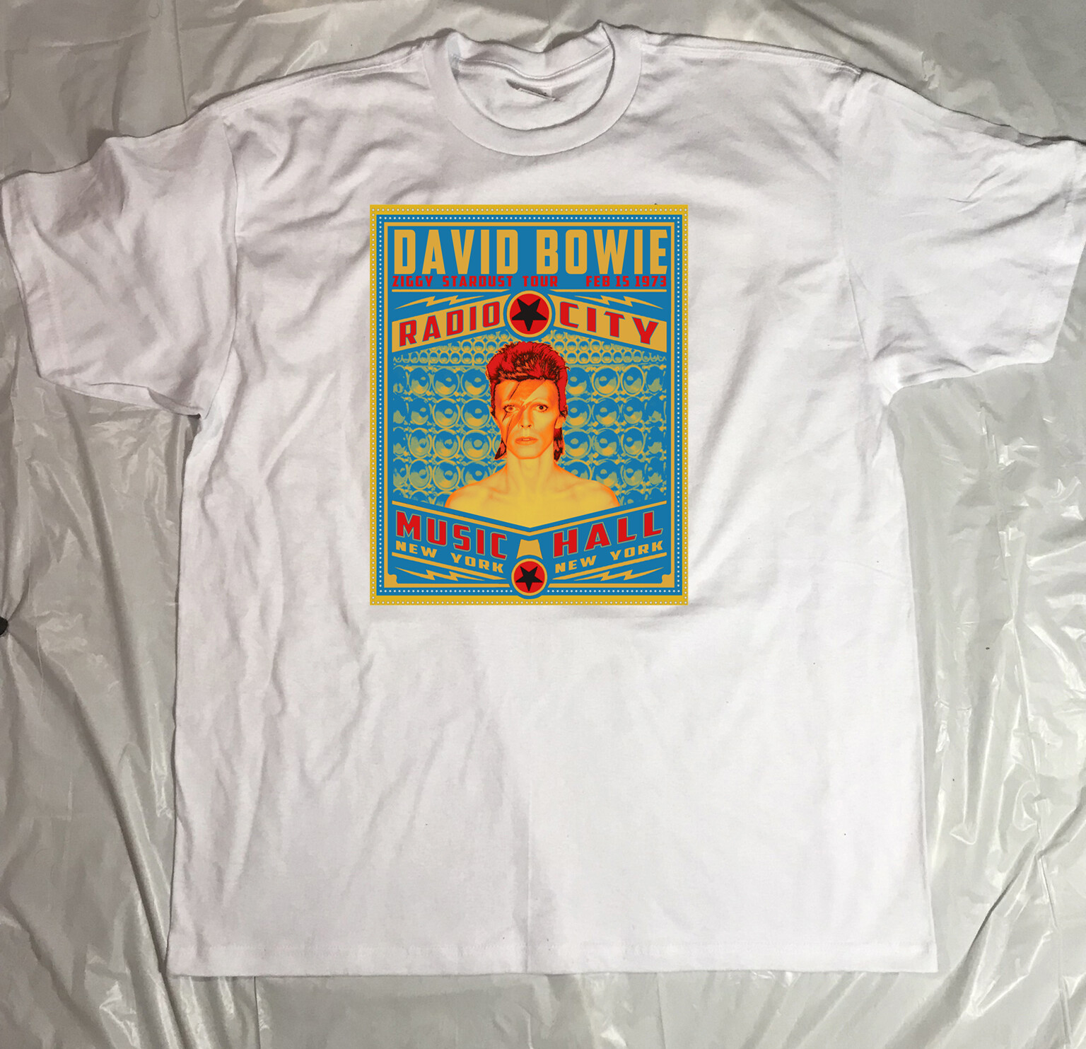 DAVID BOWIE glam rock BLUE T SHIRT NEW ziggy stardust bw S M L XL XXL 3XL gallery