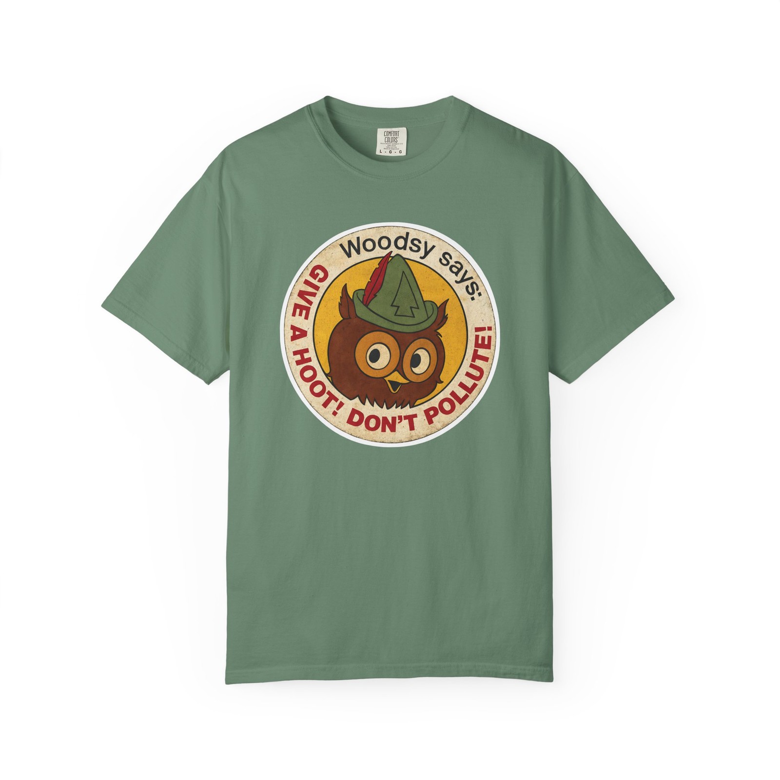 Eco-Friendly Owl T-Shirt Give a Hoot, Dont Pollute Casual Wear, Earth Day Gift gallery