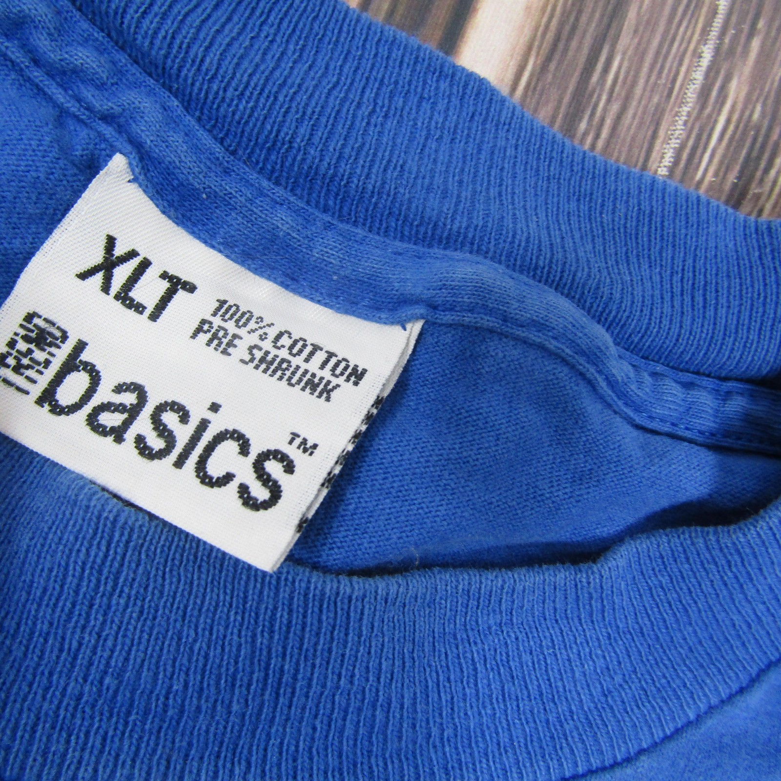 Vintage Basics Lizard Graphic Shirt Mens XLT Blue Single Stitch Pocket Tee gallery