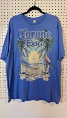 Corona Extra 🍻Blue T Shirt 50/52 Polyester Cotton 2XL Soft Relaxing