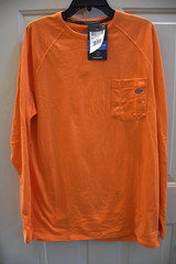 NWT Dickies Performance Cooling Temp-iQ Men’s LT Large TALL Orange T-shirt
