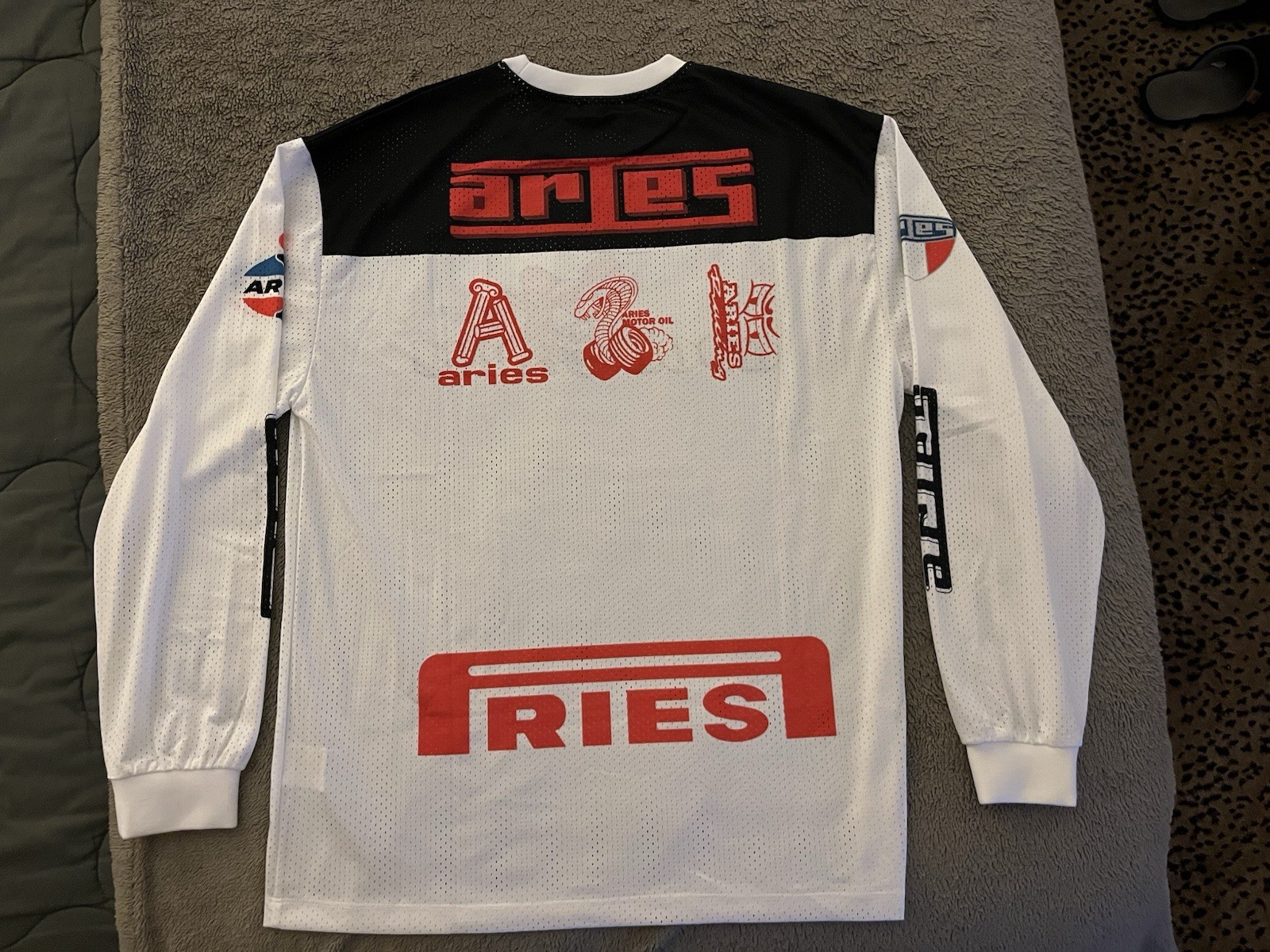Aries Arise Airtex Moto Multi Graphic LS Mesh Tee Brand New XL Rare gallery