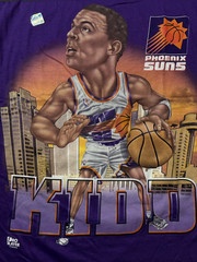 Jason Kidd NBA Phoenix Suns Pro Player Vintage Tee T Shirt Size L Made In USA