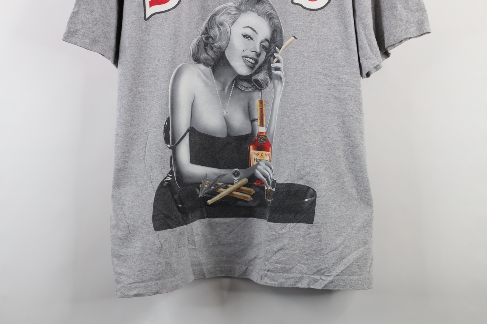 Vintage Streetwear Mens XL Spell Out Backwoods Rolling Papers Marijuana T-Shirt gallery