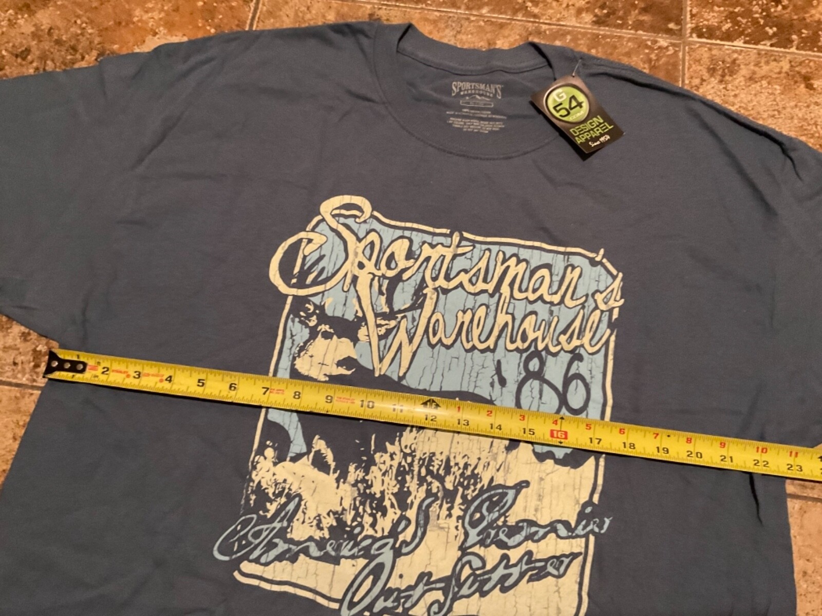SPORTSMAN'S WAREHOUSE ELK GRAPHIC T-SHIRT ( MENS XL ) BLUE NWT gallery