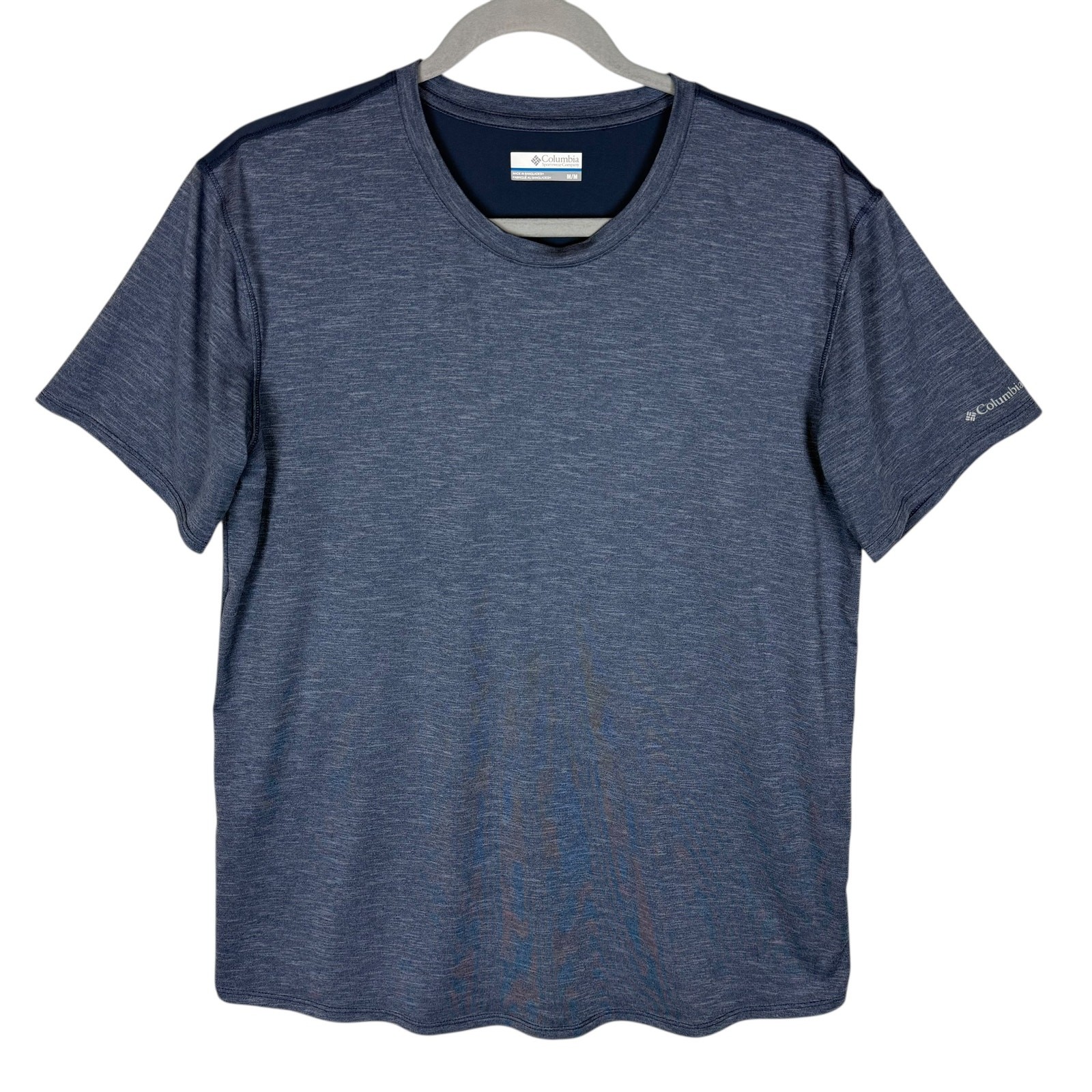 Columbia T-Shirt Men’s Medium Navy Blue Crew Neck Short Sleeve Pullover Trendy