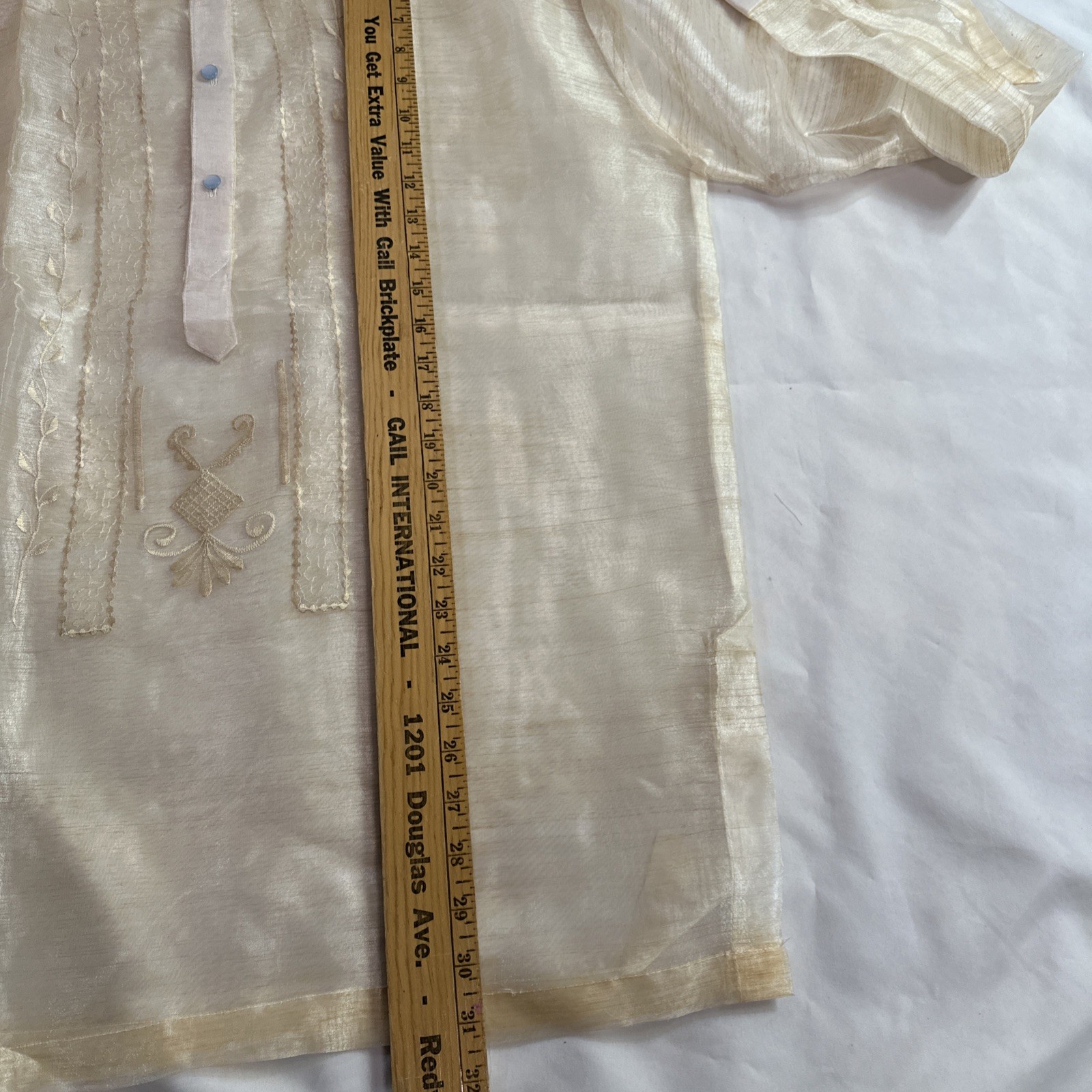 Barong Tagalog Formal Wear Men’s Size 4X NWOT Philippines Organza gallery